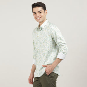 LAKE OLIVE, FULL SLEEVES SHIRT, PRINT-AW24