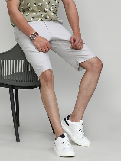 Stone Shade Cotton Shorts