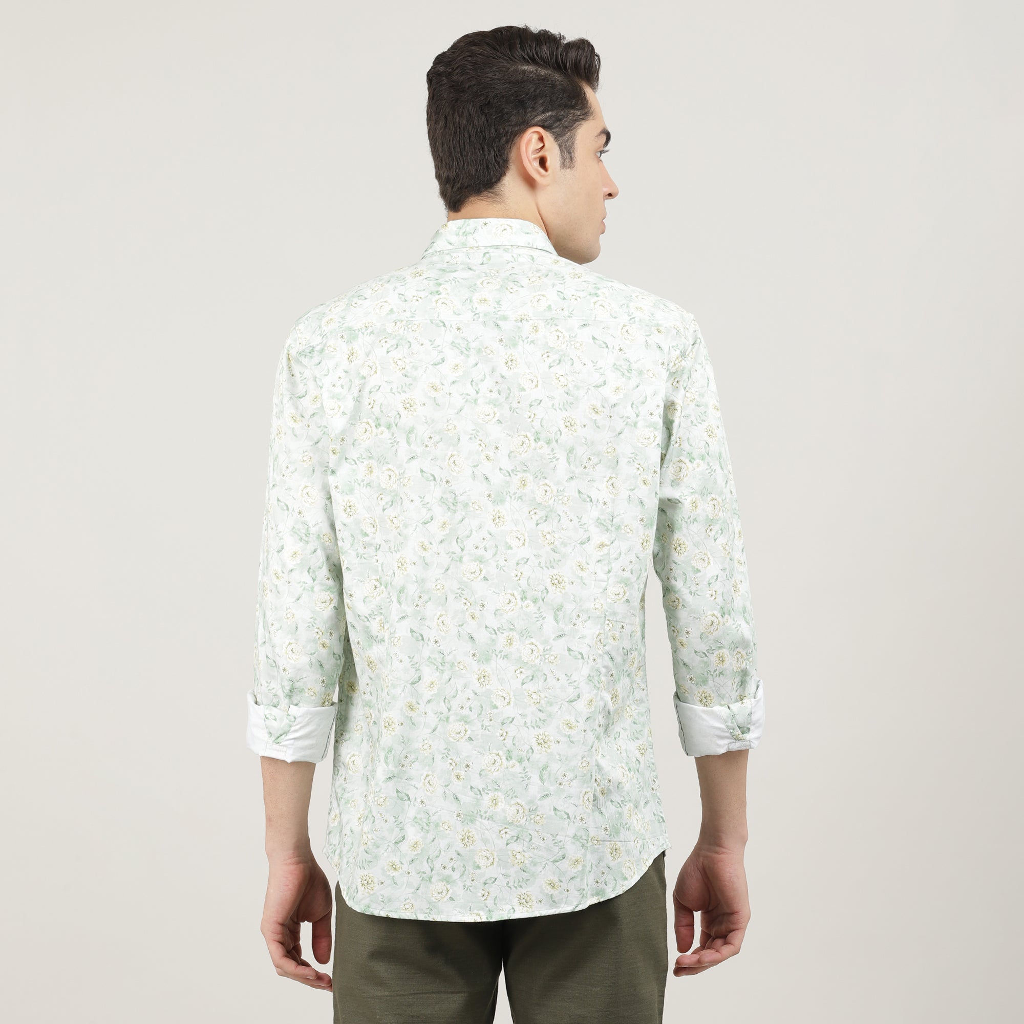 LAKE OLIVE, FULL SLEEVES SHIRT, PRINT-AW24