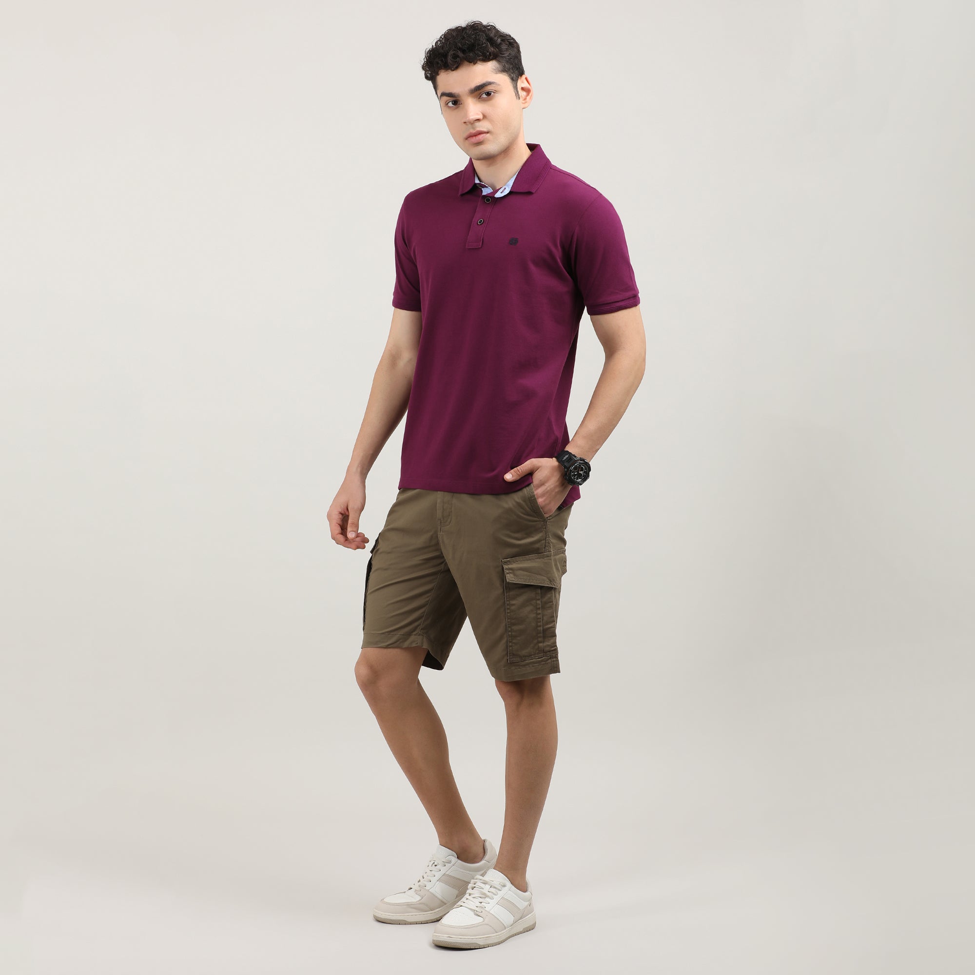 Deep Purple Pique Polo T-shirt