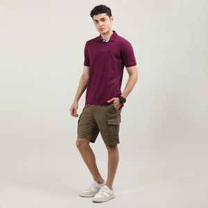 Deep Purple Pique Polo T-shirt
