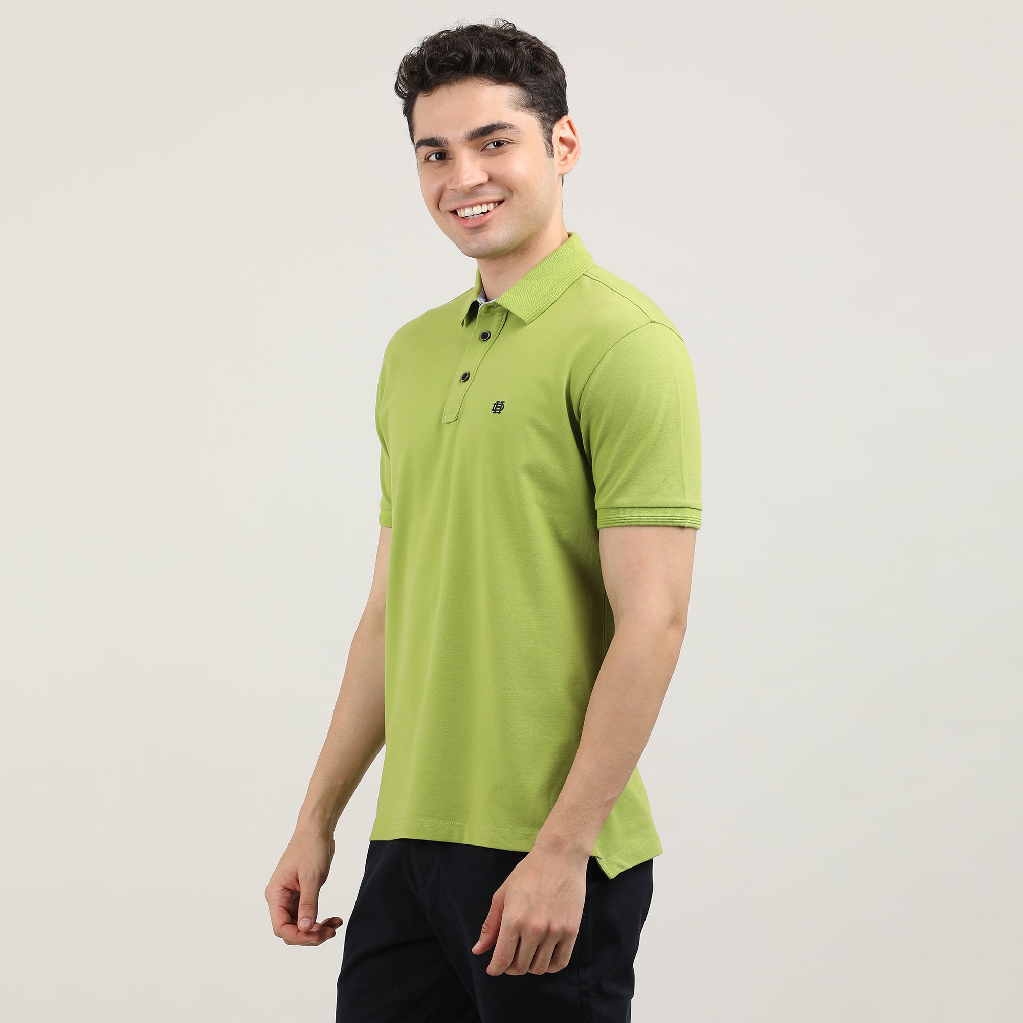 Neon Green Pique Polo T-shirt