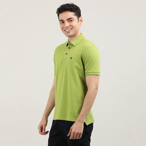 Neon Green Pique Polo T-shirt
