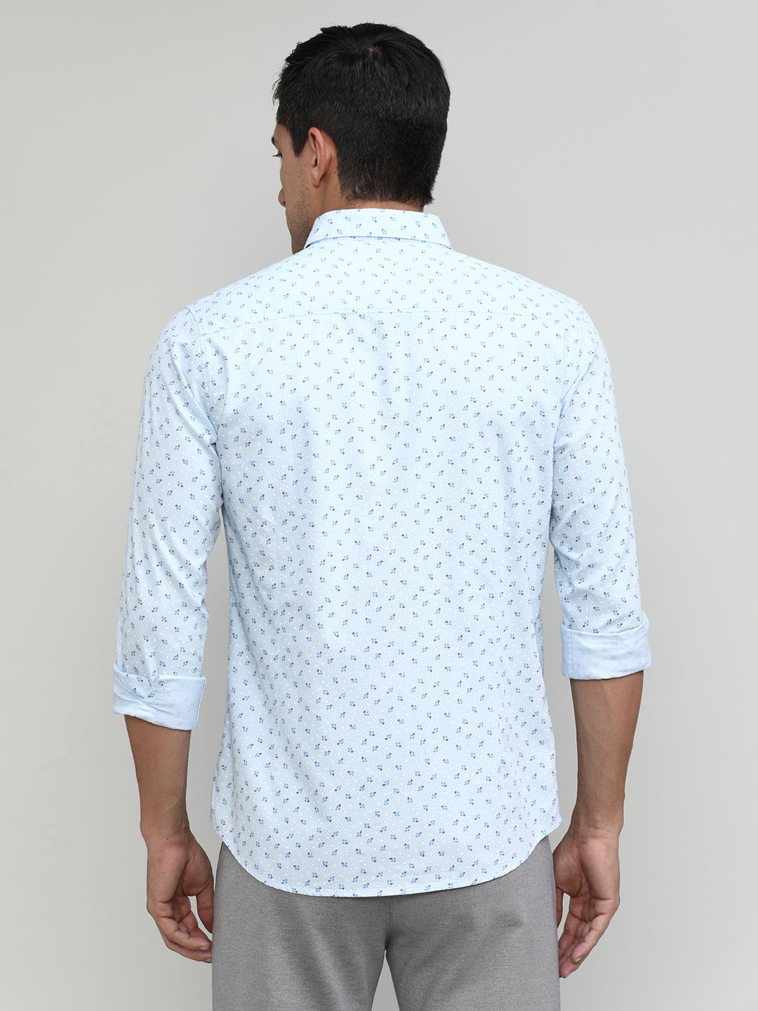 Sky Slim Fit Premium Cotton Printed Shirt -SS25