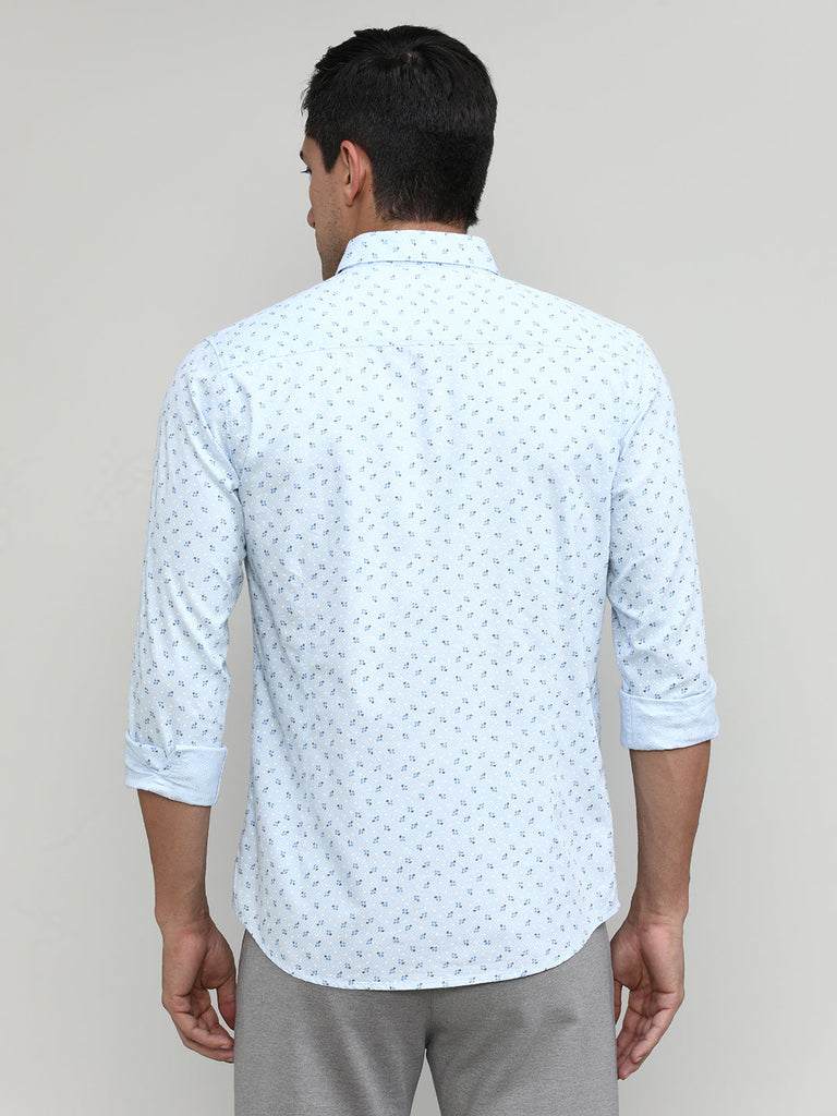Sky Slim Fit Premium Cotton Printed Shirt