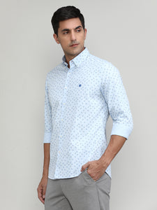 Sky Slim Fit Premium Cotton Printed Shirt -SS25