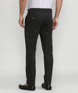 Dark Olive Shade Cotton Trousers Slim Tapered Fit