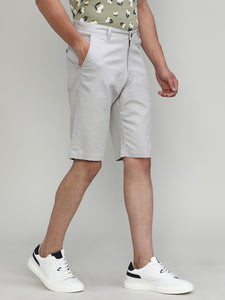 Stone Shade Cotton Shorts