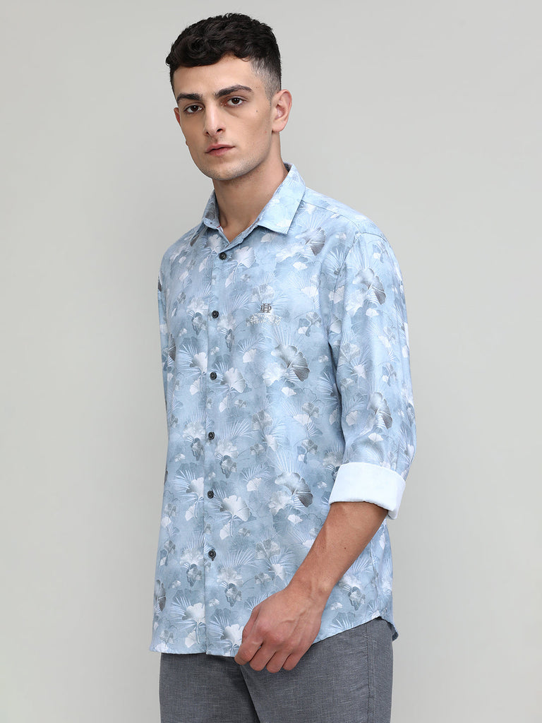 Sky Slim Fit Premium Cotton Printed Shirt