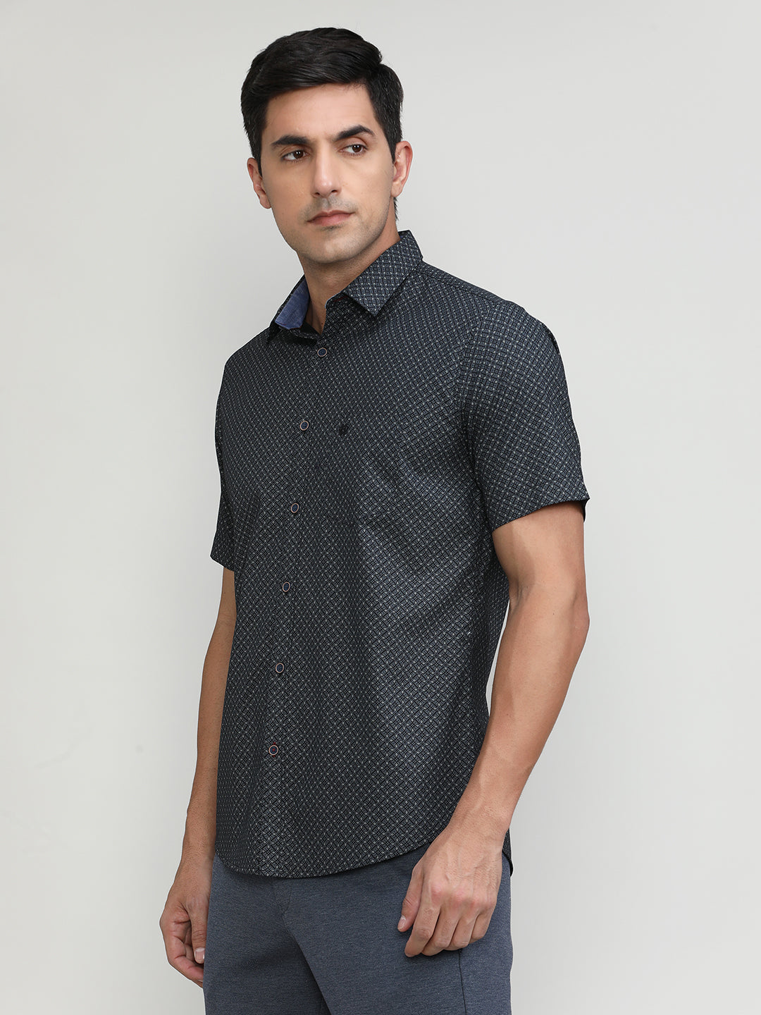 Phantom Slim Fit Premuim Cotton Printed Shirt With Regular Collar & Pocket