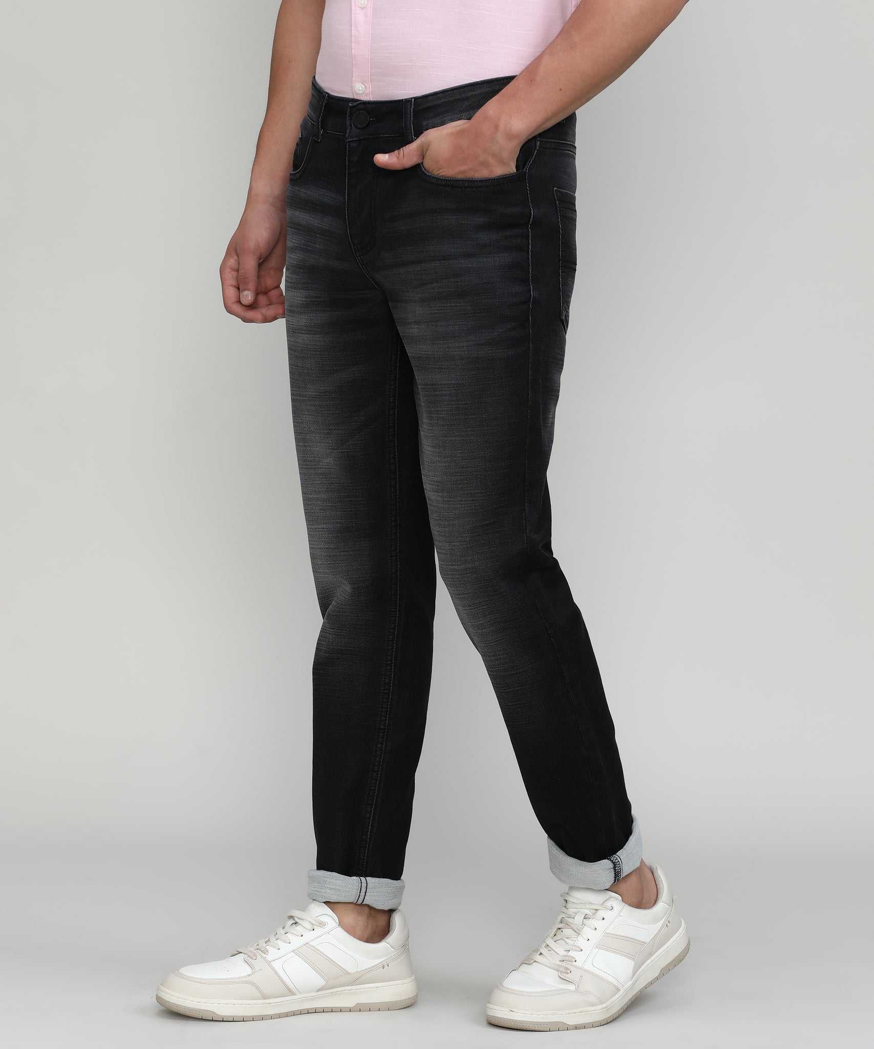 Black Stone Slim Tapered Stretch Denim