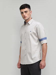 Oat Slim Fit Premuim Cotton Solid Shirt With Regular Collar