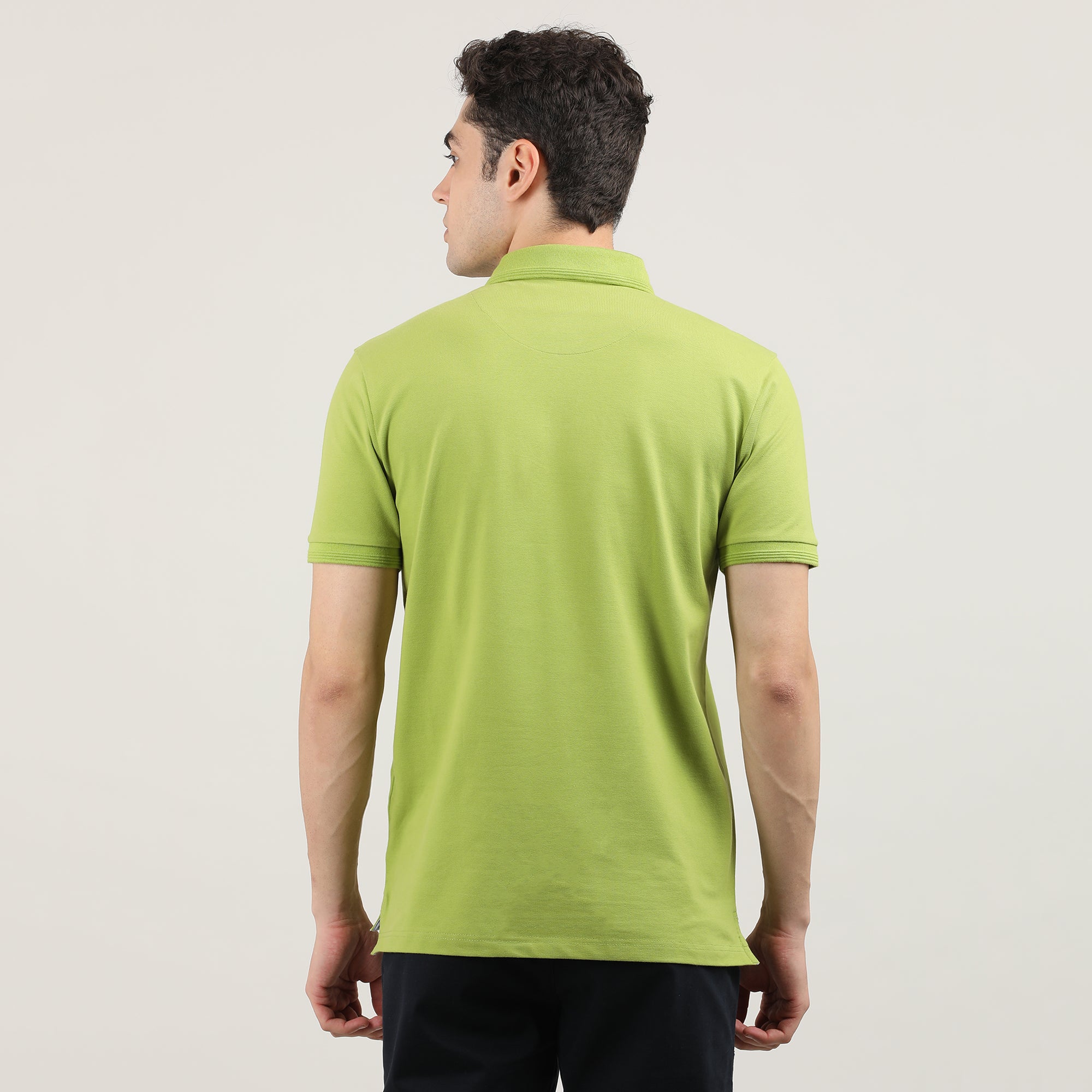 Neon Green Pique Polo T-shirt