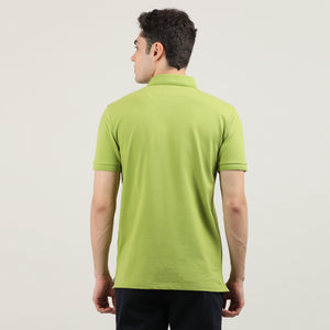 Neon Green Pique Polo T-shirt