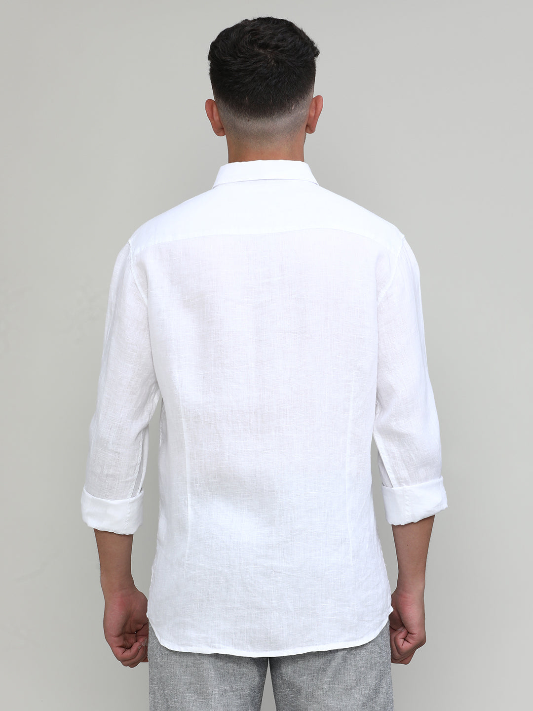 Sky Slim Fit Premium Linen Solid Shirt-SS25