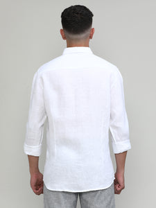 Sky Slim Fit Premium Linen Solid Shirt-SS25