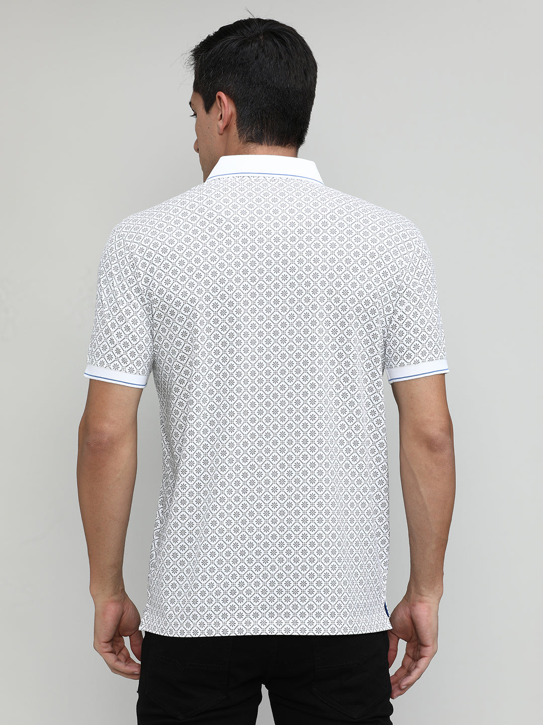 Phantom Jersey Cotton Lycra Printed Polo T-shirt