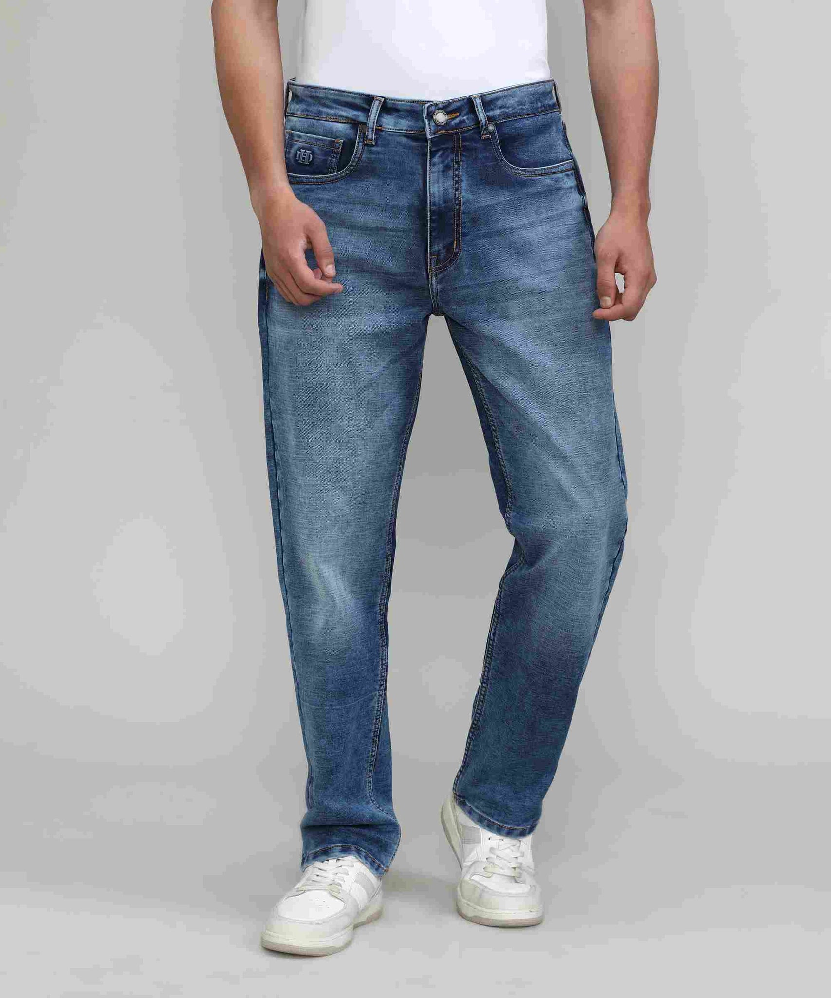 Frozone Blue Slim Straight Stretch Denim