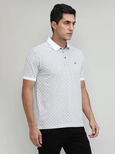 Phantom Jersey Cotton Lycra Printed Polo T-shirt