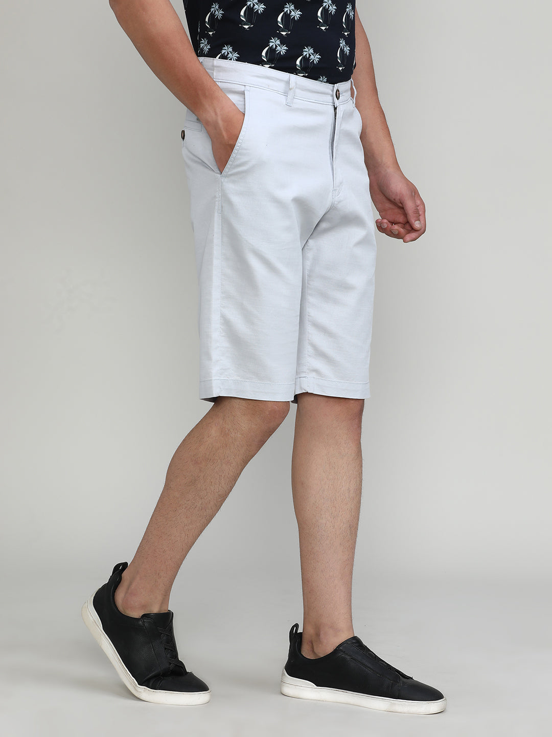 Sky Blue Cotton Shorts