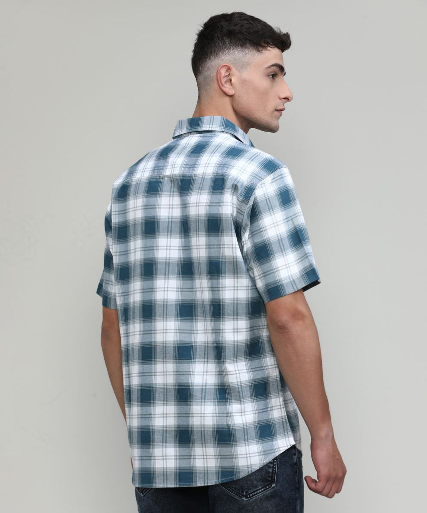 Airforce Slim Fit Premuim Cotton Checks Shirt With Pocket