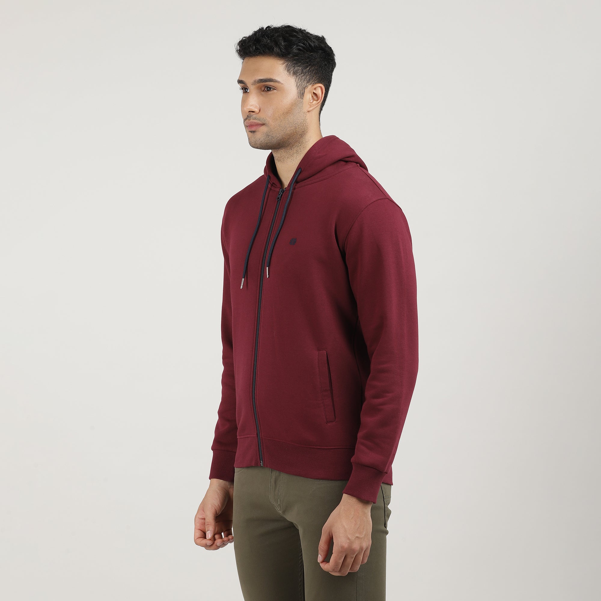 Wine, Fleece Full-Zip Hoodie