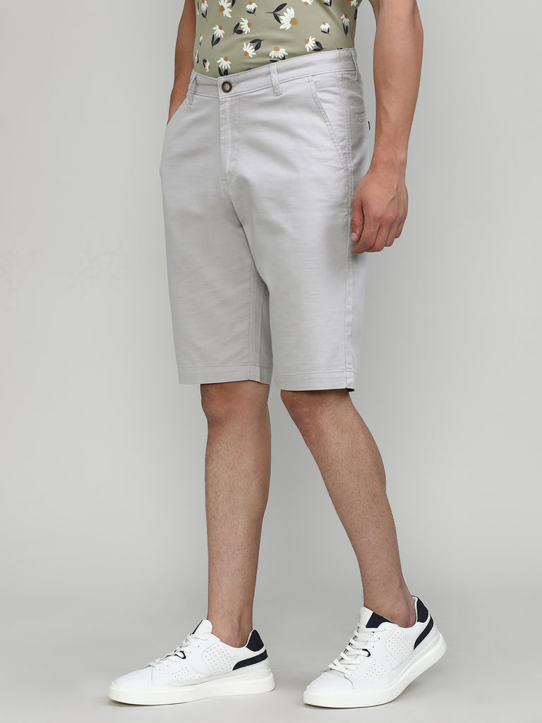 Stone Shade Cotton Shorts