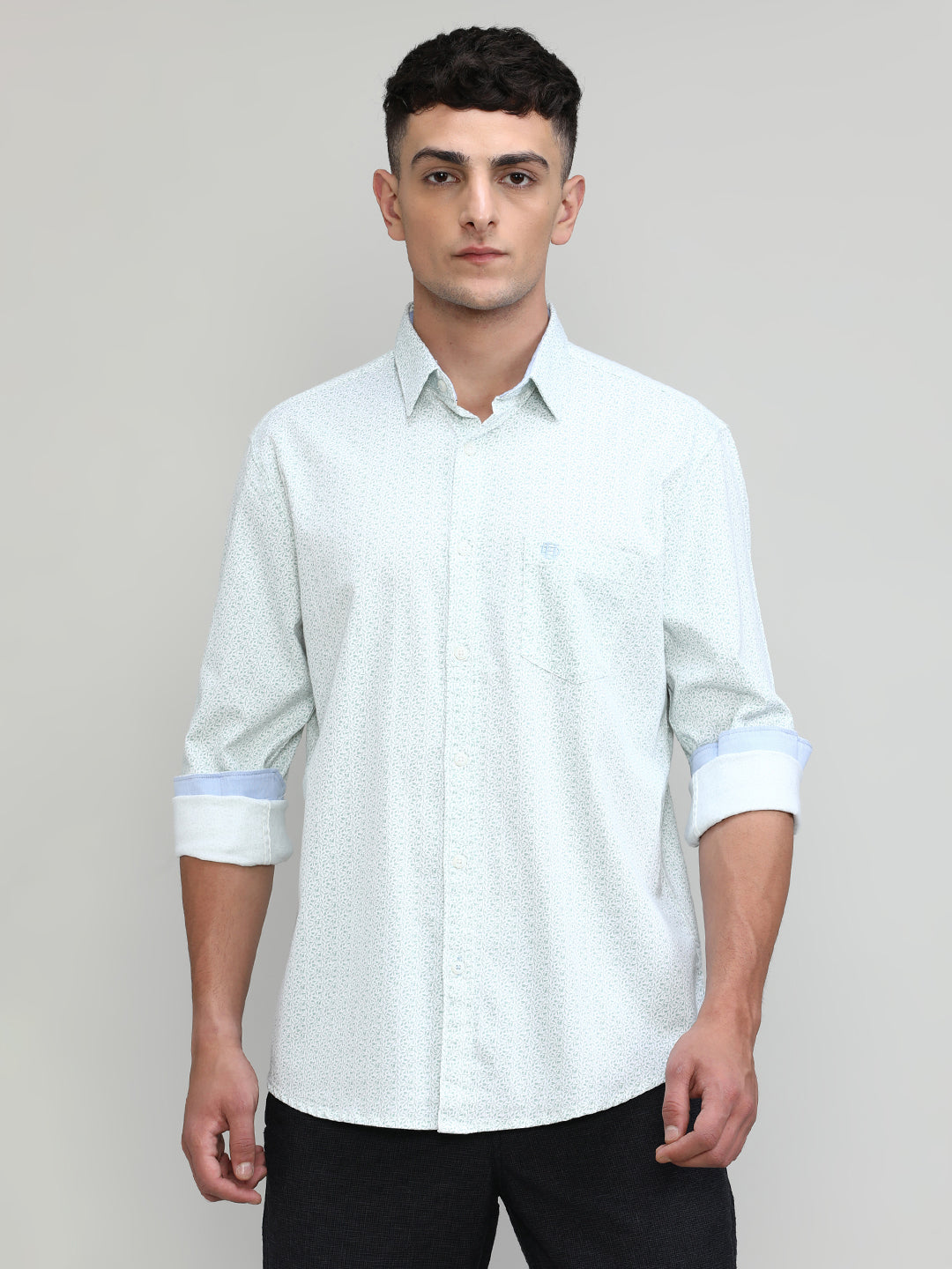 Fern Slim Fit Premium Cotton Printed Shirt -SS25