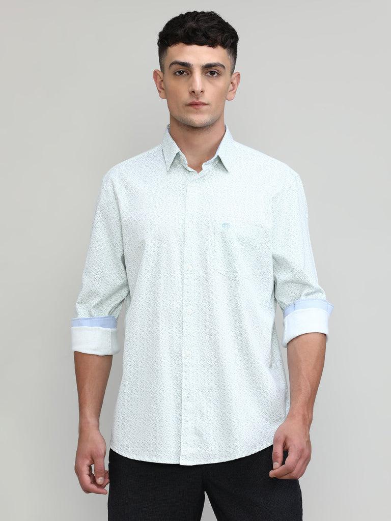 Fern Slim Fit Premium Cotton Printed Shirt