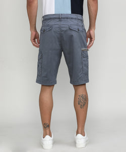 Gun Metal Shade Cotton Shorts