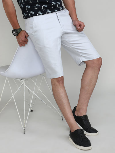 Sky Blue Cotton Shorts