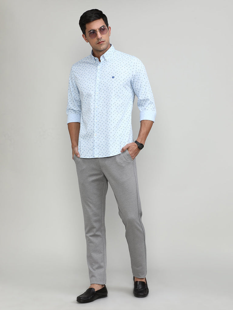 Sky Slim Fit Premium Cotton Printed Shirt