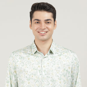 LAKE OLIVE, FULL SLEEVES SHIRT, PRINT-AW24