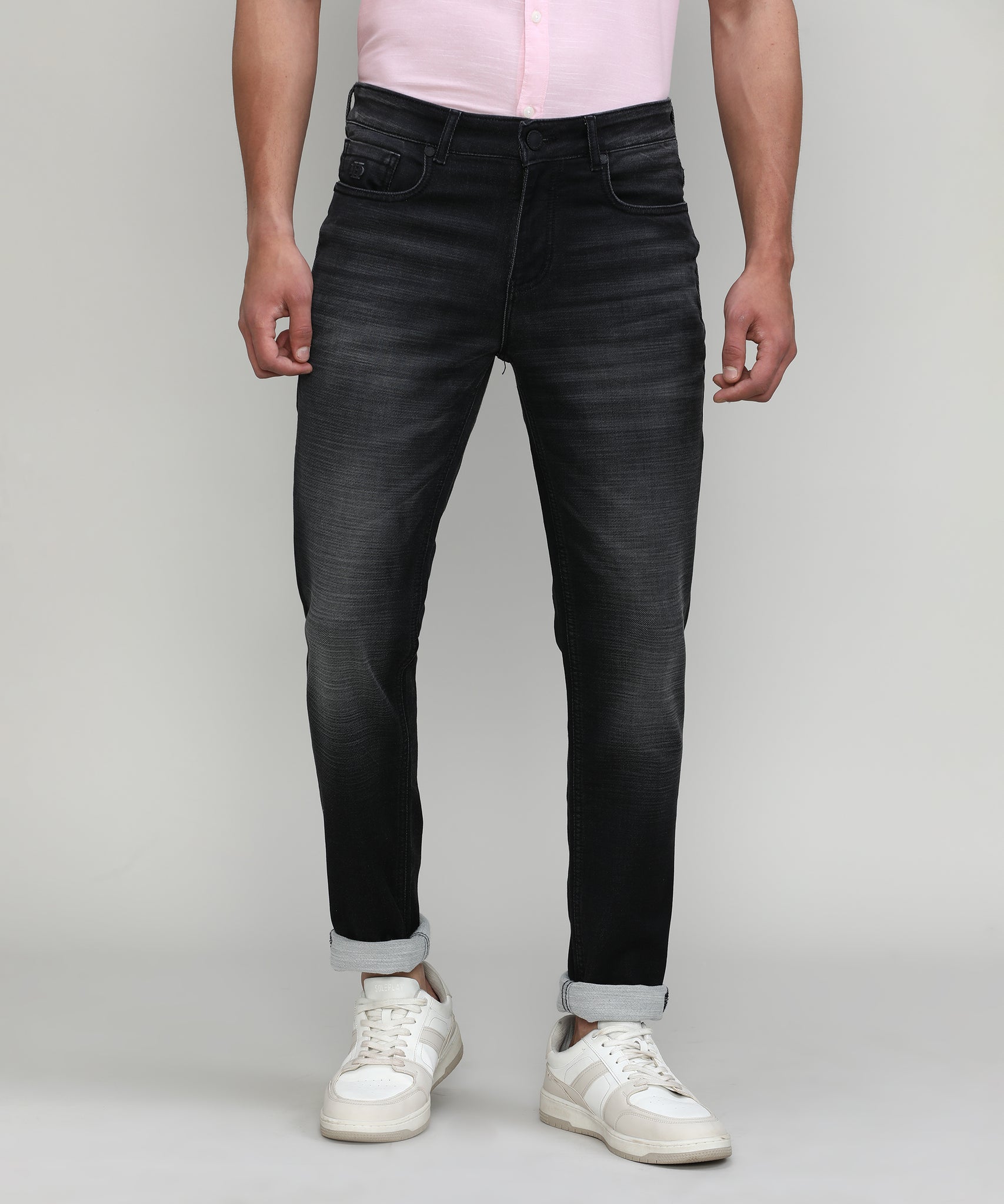 Black Stone Slim Tapered Stretch Denim