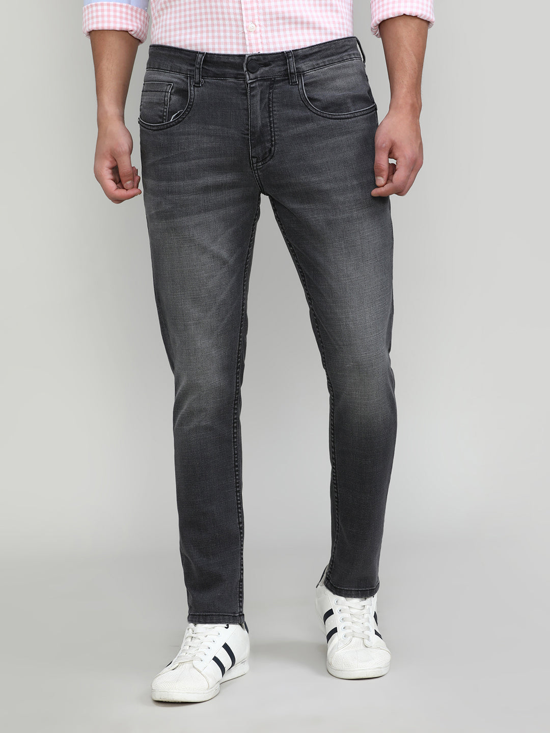 Grey Rock Ankle Length Stretch Denim