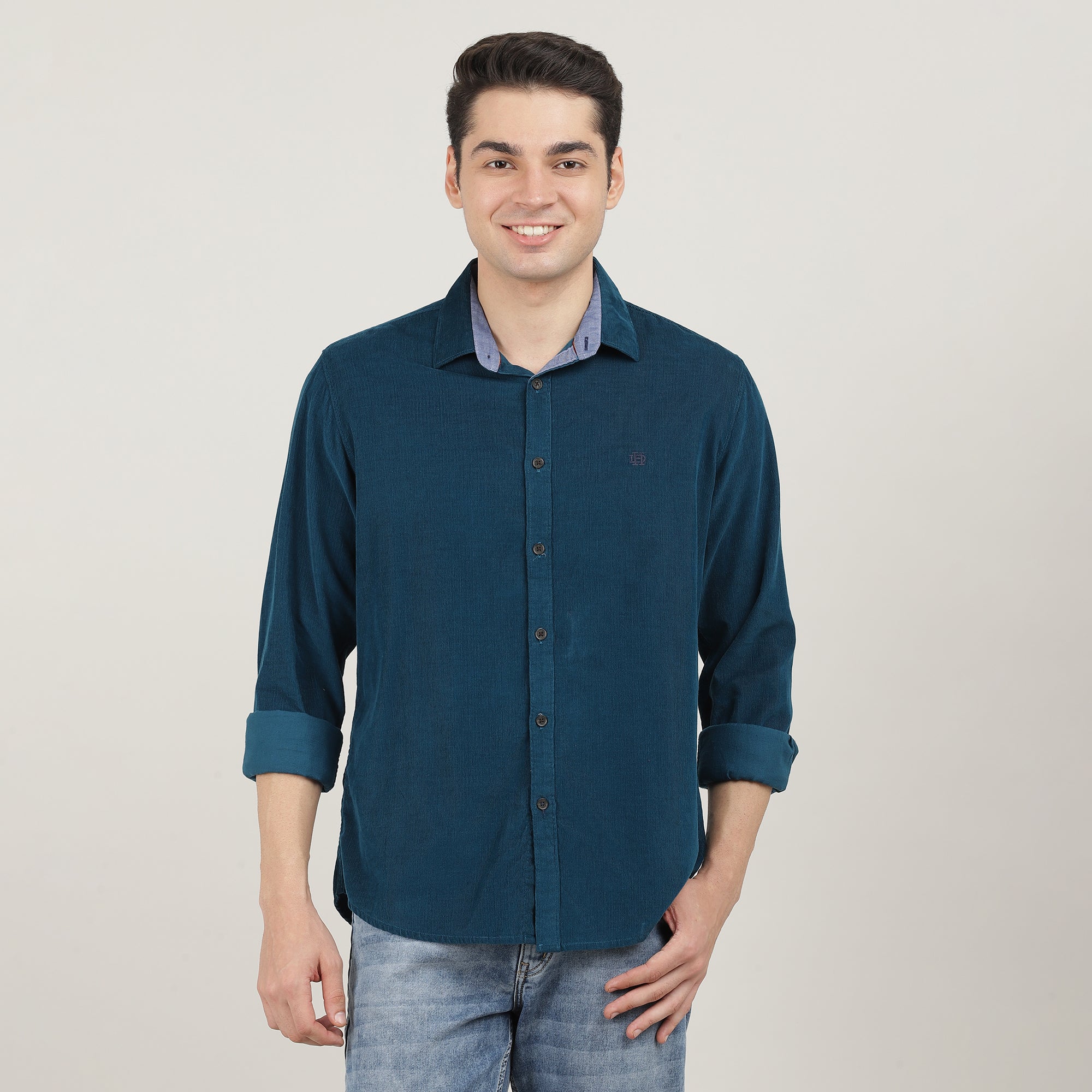 BOTTLE GREEN, FULL SLEEVES SHIRT, PLAIN-AW24