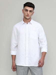 Sky Slim Fit Premium Linen Solid Shirt-SS25