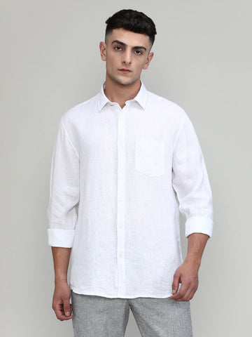 Sky Slim Fit Premium Linen Solid Shirt