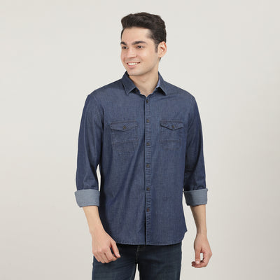 Denimax Full Sleeves Shirt With Double Pocket