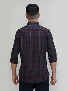 Exclusive Purple Collection Deep Green Slim Fit Premium Cotton Checks Shirt