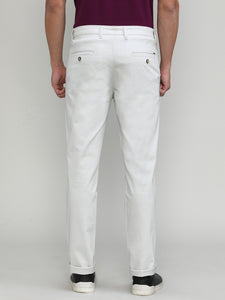 Sand Stone Shade Cotton Trousers Slim Tapered Fit