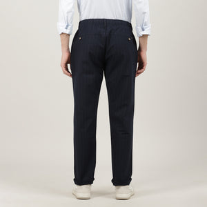 Travel Trouser  Navy with Adjustable Drawstring Waist