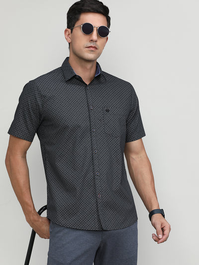 Phantom Slim Fit Premuim Cotton Printed Shirt With Regular Collar & Pocket