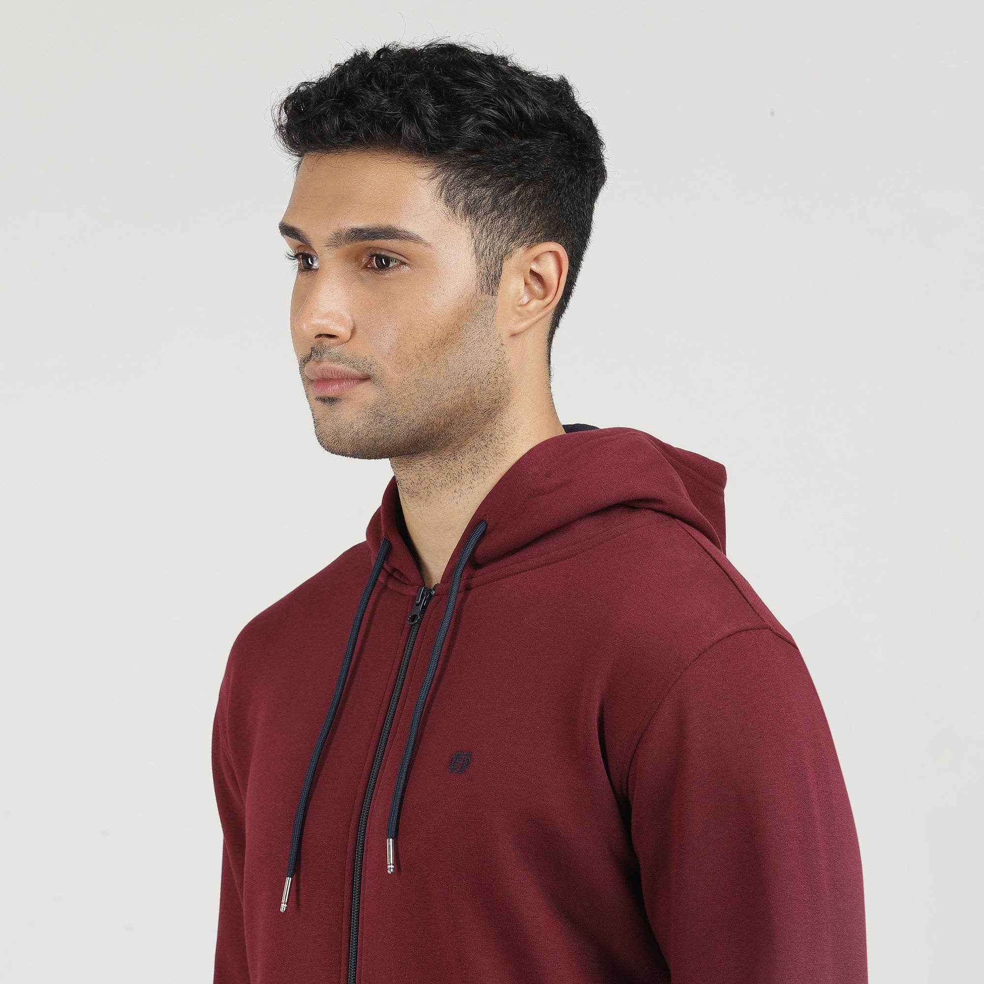 Wine, Fleece Full-Zip Hoodie