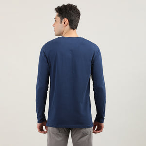 Indigo, Cord Lycra, Round Neck, Full Sleeves, Solid, Sweatshirt