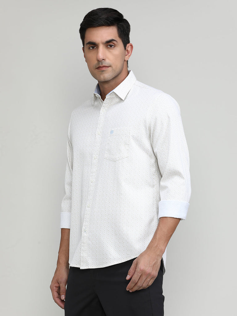 Fawn Slim Fit Premium Cotton Printed Shirt