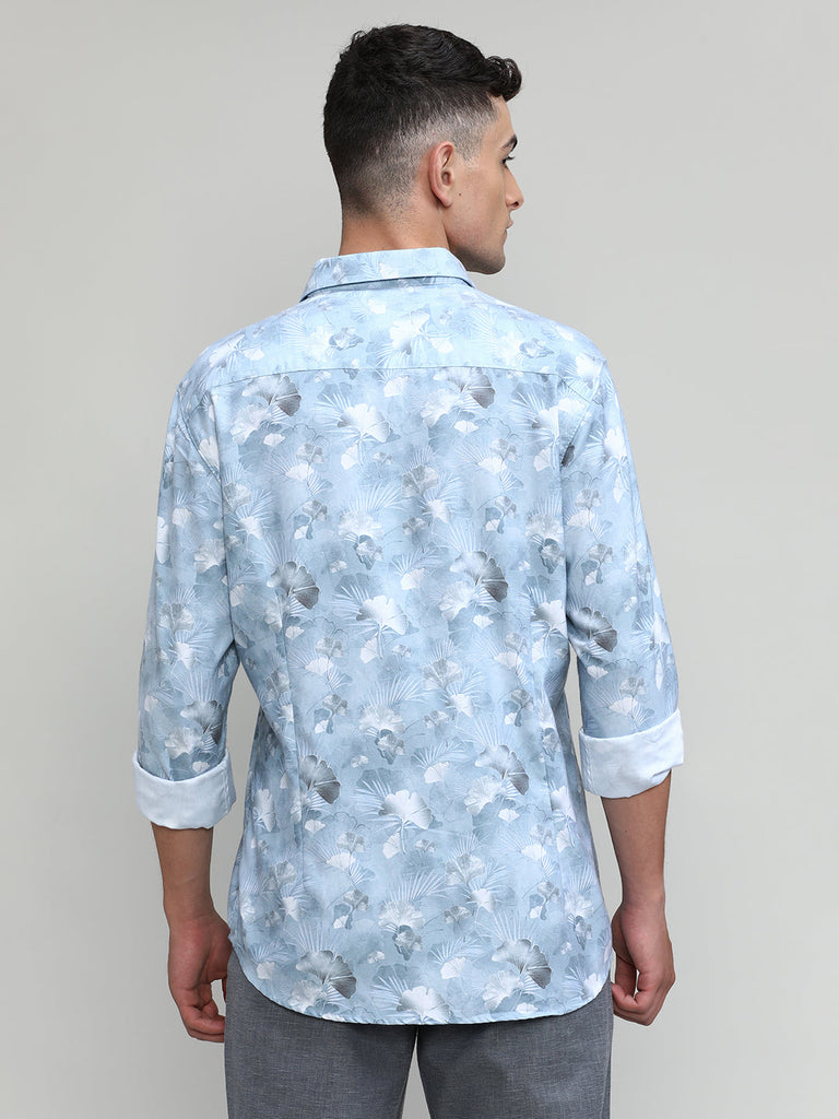 Sky Slim Fit Premium Cotton Printed Shirt