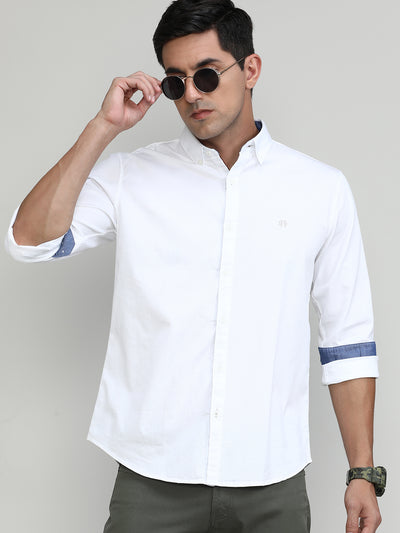 Salt Slim Fit Premuim Cotton Solid Shirt With Regular Collar