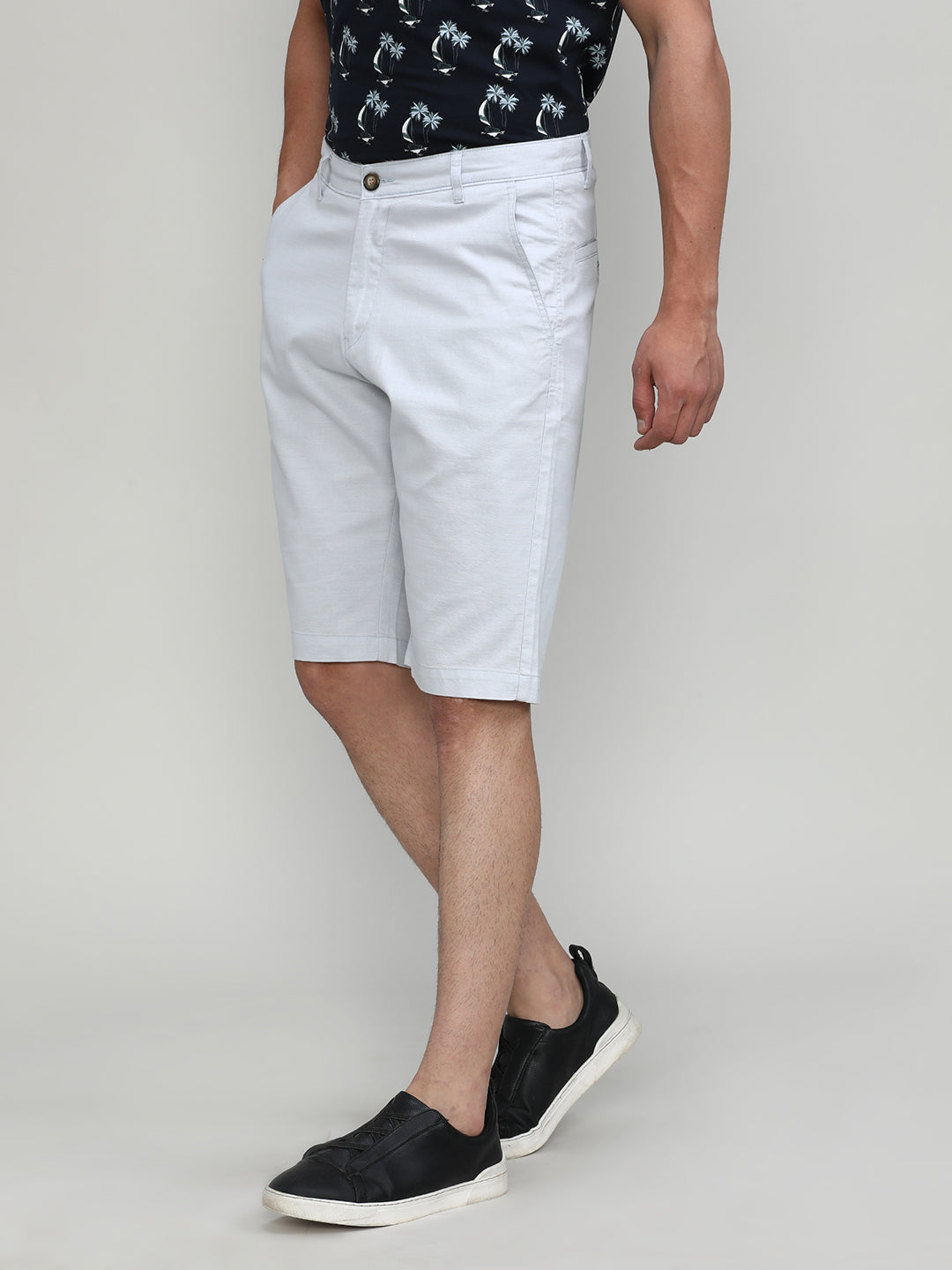 Sky Blue Cotton Shorts