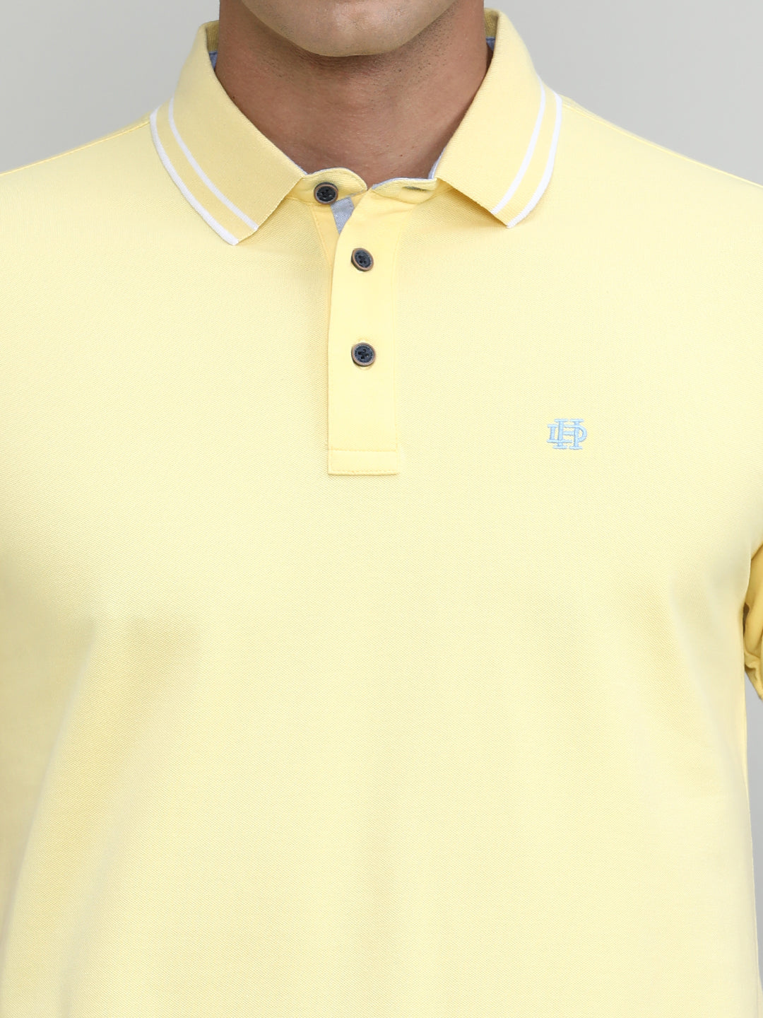 Popcorn Pique Cotton Lycra Solid Polo T-shirt